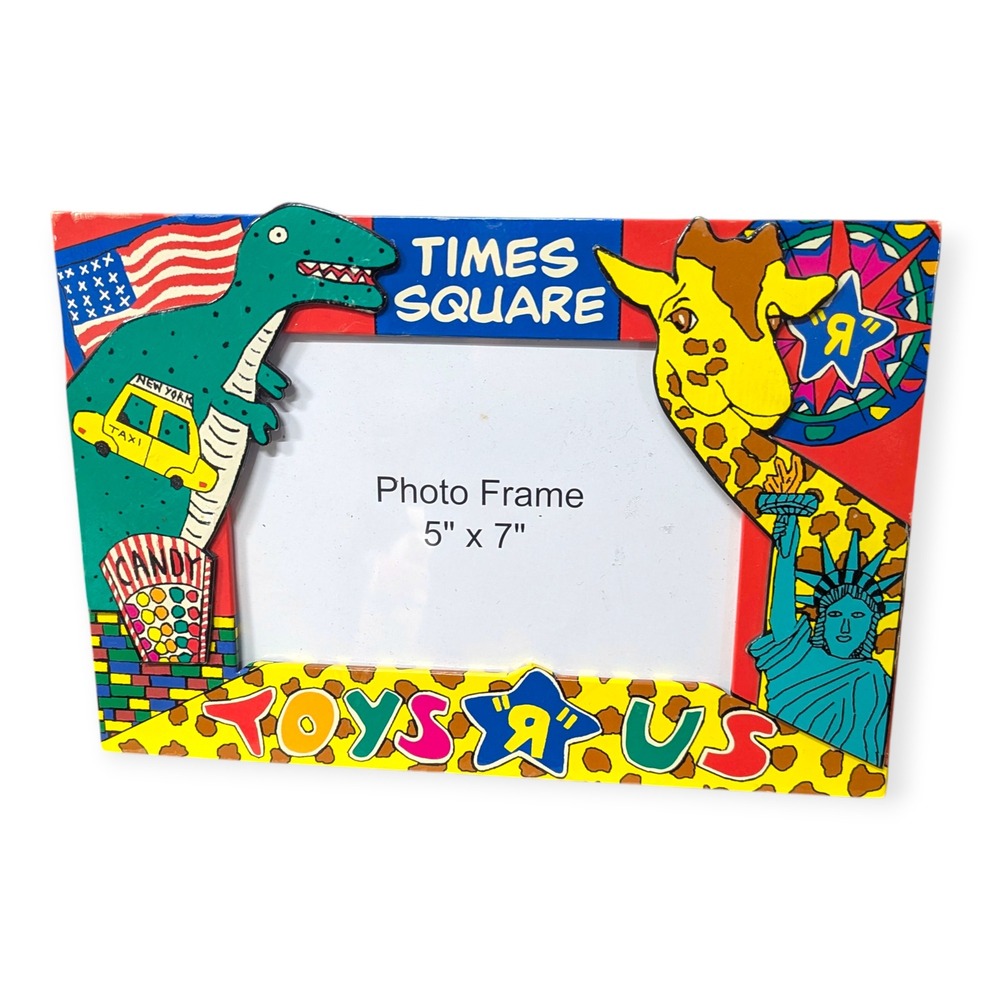 Vintage Toys R Us Times Square New York 5x7 Photo Frame Geoffrey Giraffe 2003